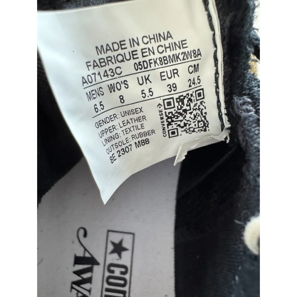 NWT Converse One Star Pro Ox Awake NY Black Unisex 6.5‎ Men 8 Womens (no box)
